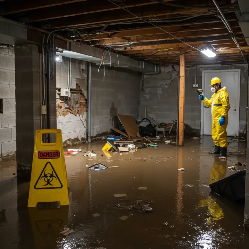 Flooded Basement Electrical Hazard in Sun Valley, ID Property